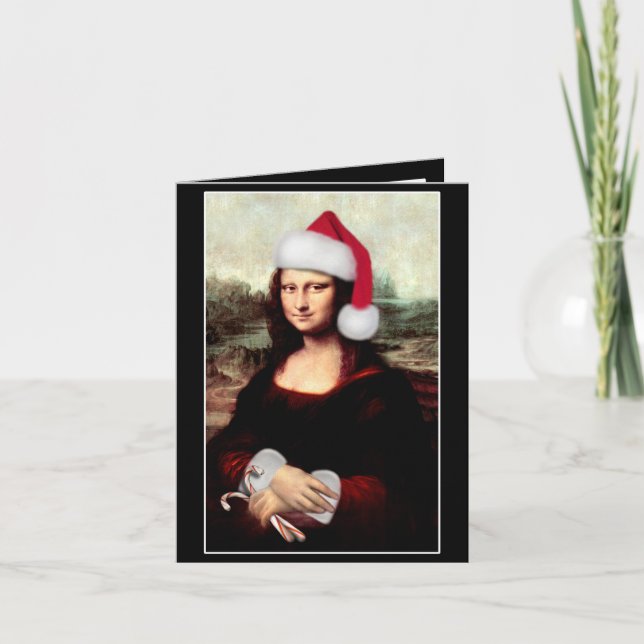 Mona Lisa Weihnachtsmannmütze Weihnachten (Vorderseite)