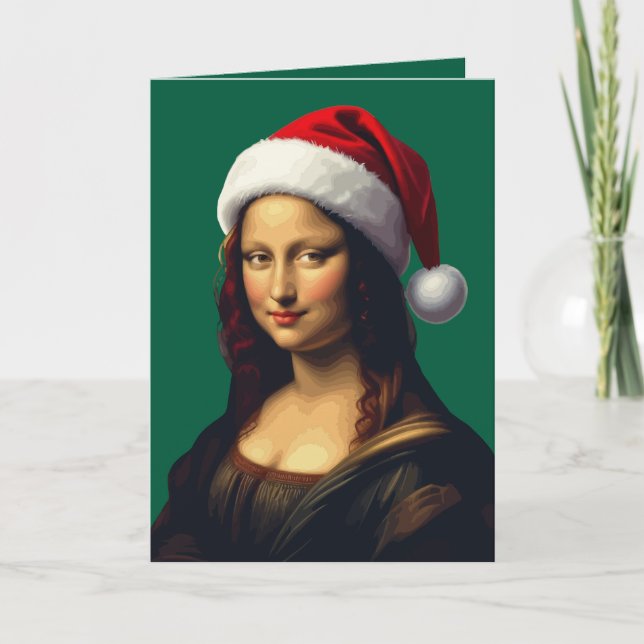 Mona Lisa Weihnachtsmannmütze Weihnachten Feiertag (Vorderseite)