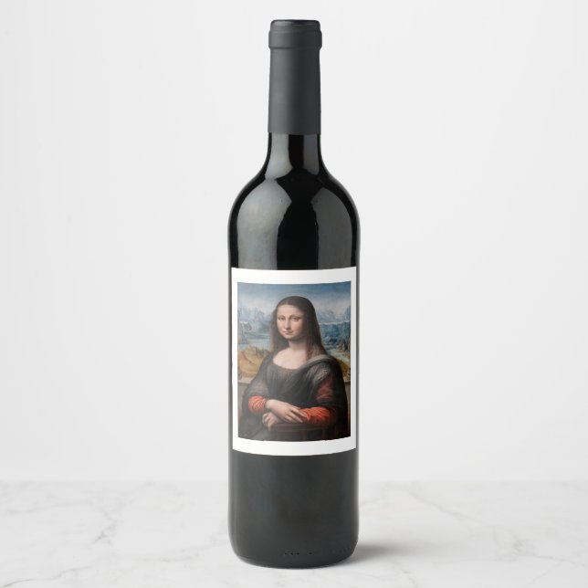 Mona Lisa Wein oder Weinkeller Weinetikett (Vorderseite)