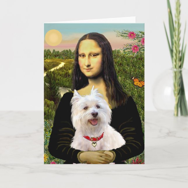 Mona Lisa - Westie 3 Karte (Vorderseite)