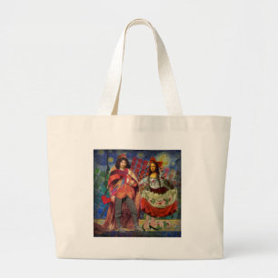 Mona Lisa Whimsical Jumbo Stoffbeutel
