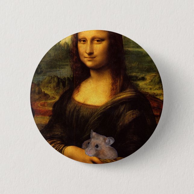 Mona Lisa With Hamster Button (Vorderseite)