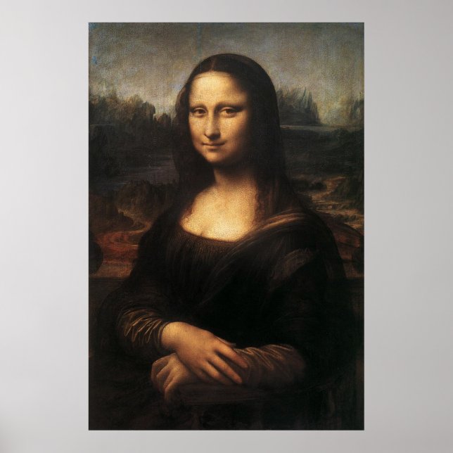 Mona Lisa zur Leinwand Poster (Vorne)
