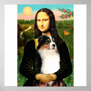 Mona Lisas Australian Shepherd (Tri) Poster