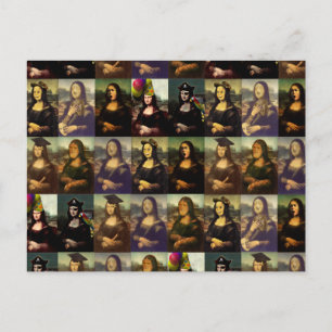 Mona Lisas viele Gesichter Postkarte