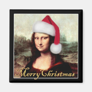 Mona Lisas Weihnachtszeit-Weihnachtsmannmütze Magnet