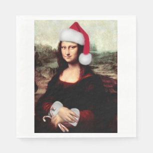 Mona Lisas Weihnachtszeit-Weihnachtsmannmütze Serviette