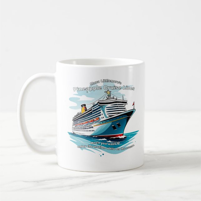 Mona Littlemore's Pineaple Cruise Lines Swingers Kaffeetasse (Links)