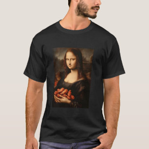 Mona Lustige Klassische Malerei Schöne Frau Huhn T-Shirt