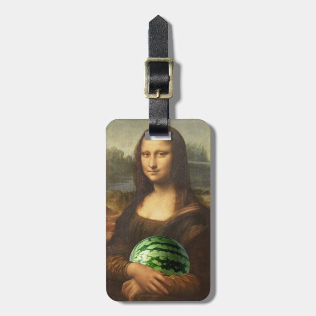Mona Melona Lisa Gepäckanhänger (Vorderseite vertikal)