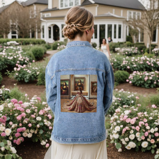 Mona mit einem Schönheitsmädchen, das Schönheit al Jeansjacke