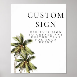 MONA Moderne Minimalistische Palme Tropisches Kund Poster