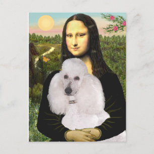 Mona-Pood-Weißer-Großpudel Postkarte