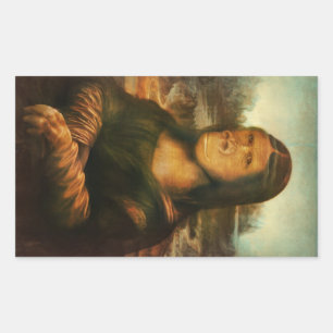 Mona Rilla alias Mona Lisa Rechteckiger Aufkleber