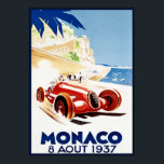Monaco 1937, Vintag Art Poster<br><div class="desc">Vintag Art ,  1937 Monaco Rennen .</div>