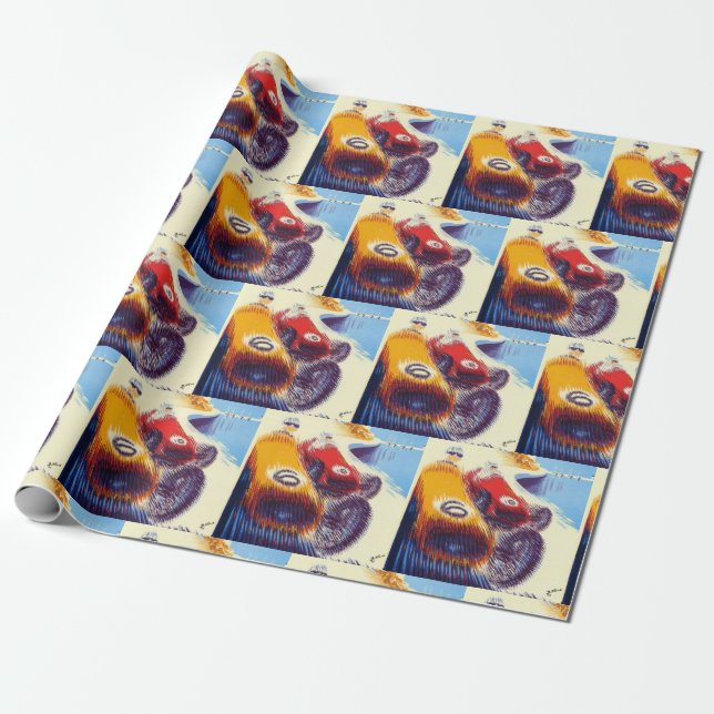 Monaco 1957 Grandprix Geschenkpapier (Ungerollt)