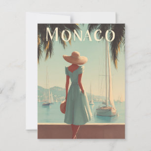 Monaco 50er Vintag Postkarte