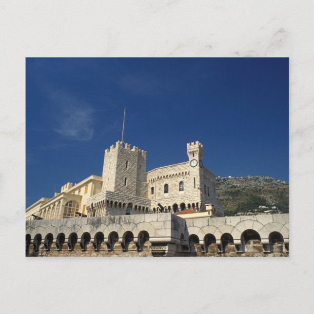 Monaco, Côte d'Azur, Fürstenpalast. Postkarte (Vorderseite)