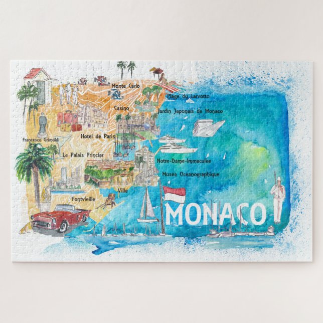 Monaco Europe Reiseplan (Horizontal)