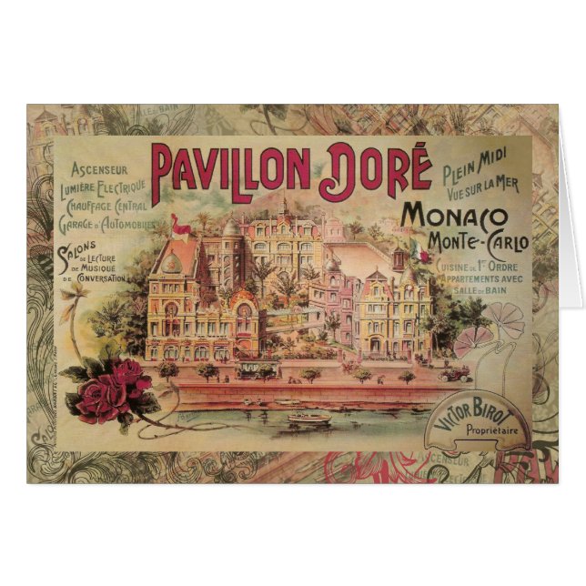 Monaco Extravagante Vintage Riviera Frankreich (Vorderseite (Horizontal))