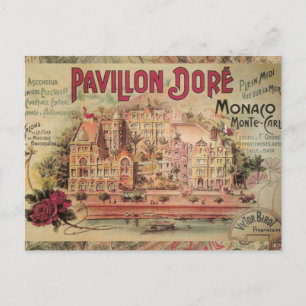 Monaco Extravagante Vintage Riviera Frankreich Postkarte