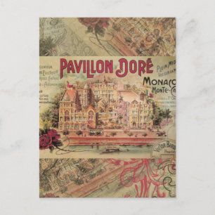 Monaco Extravagante Vintage Riviera Frankreich Postkarte