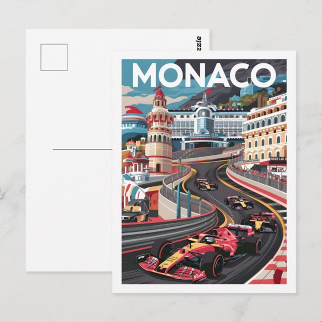 Monaco Famous Travel Place Postkarte (Vorne/Hinten)