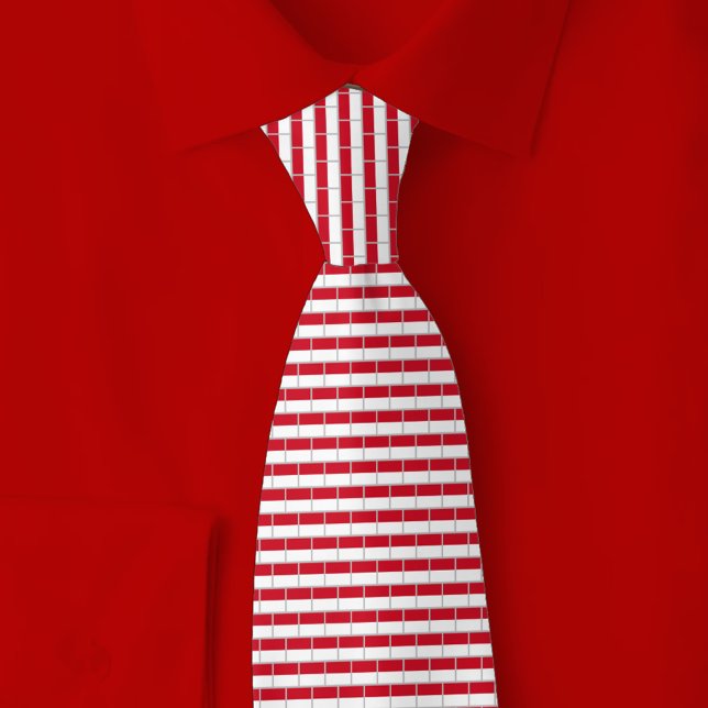 Monaco Flag Brick Pattern Krawatte (Von Creator hochgeladen)