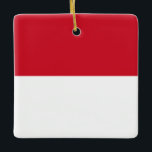 Monaco Flag  Keramikornament<br><div class="desc">Customizable World Flag Products - Please feel free to add your own text.</div>