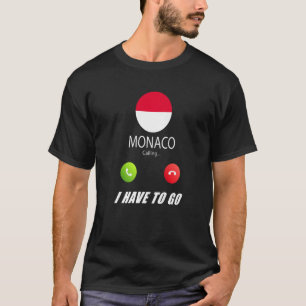 Monaco Flag Souvenir Monaco ruft an T-Shirt