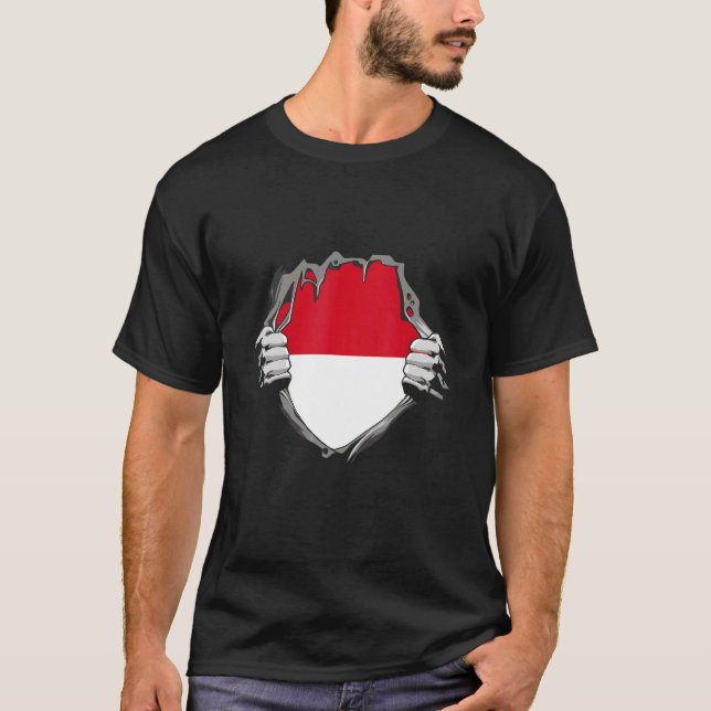 Monaco Flag T-Shirt (Vorderseite)