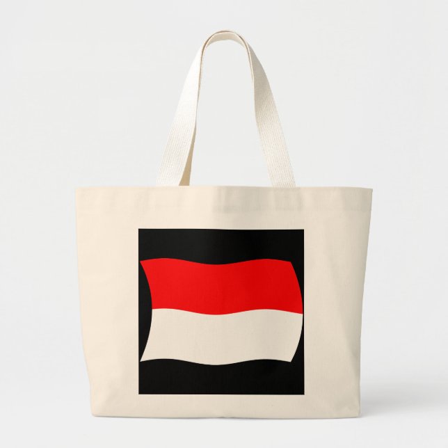 Monaco Flag Tote Bag Jumbo Stoffbeutel (Vorne)