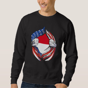 Monaco-Flagge Amerikanisch Stolz auf mein monegass Sweatshirt
