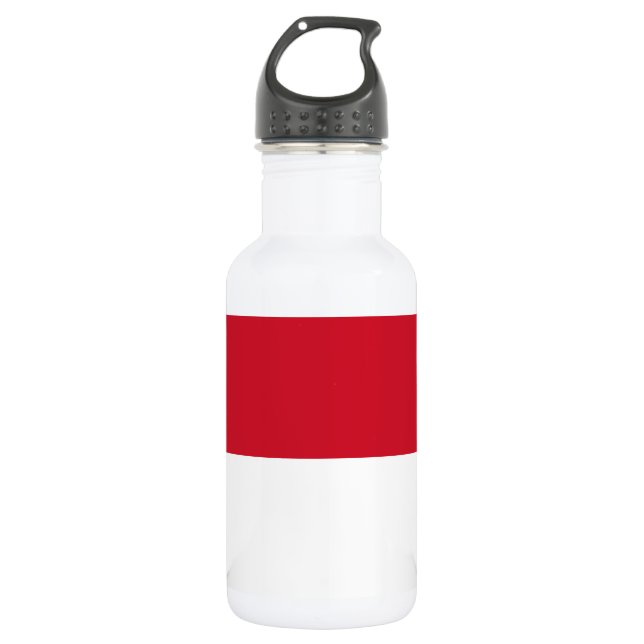 Monaco-Flagge Edelstahlflasche (Vorderseite)