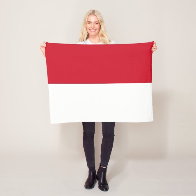 Monaco-Flagge Fleecedecke (Beispiel)