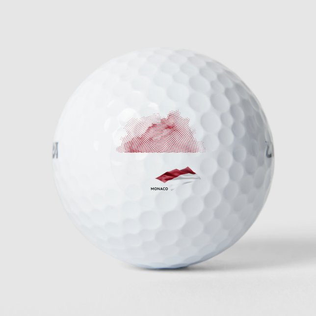 Monaco-Flagge Golfball (Vorderseite)