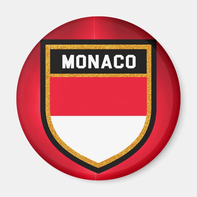 Monaco-Flagge Magnet (Vorne)