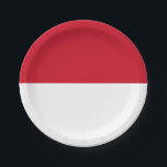 Monaco-Flagge Pappteller<br><div class="desc">Patriotische Flagge von Monaco.</div>