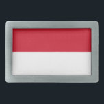 Monaco-Flagge Rechteckige Gürtelschnalle<br><div class="desc">Patriotische Flagge von Monaco.</div>