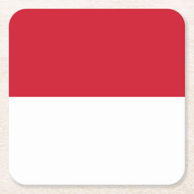 Monaco-Flagge Rechteckiger Pappuntersetzer (Vorderseite)