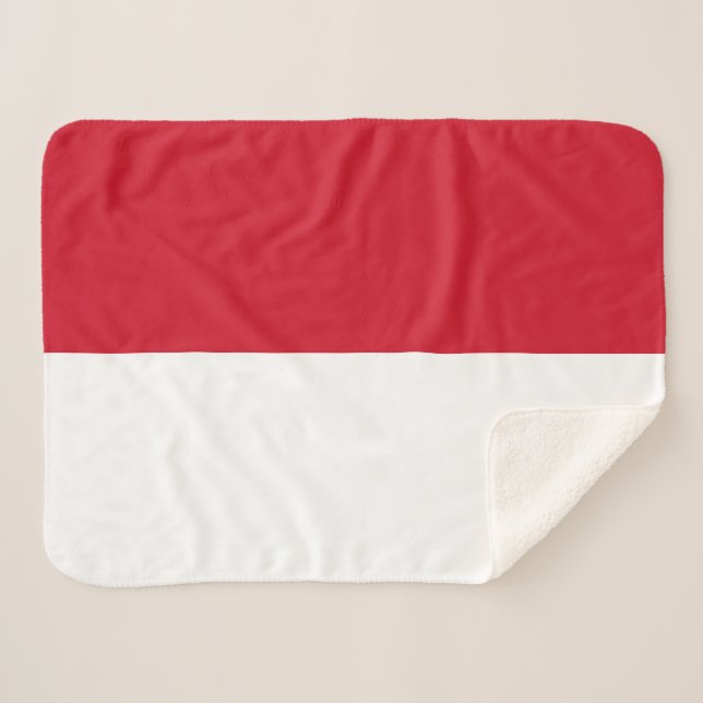 Monaco-Flagge Sherpadecke (Vorderseite (Horizontal))