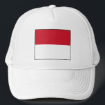 Monaco-Flagge Truckerkappe<br><div class="desc">Patriotische Flagge von Monaco.</div>