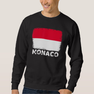 Monaco-Flagge Unterstützen Sie das monegassische Sweatshirt