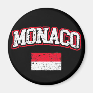Monaco-Flagge Vintag Magnet