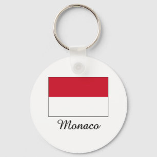 Monaco-Flaggen-Entwurf Schlüsselanhänger