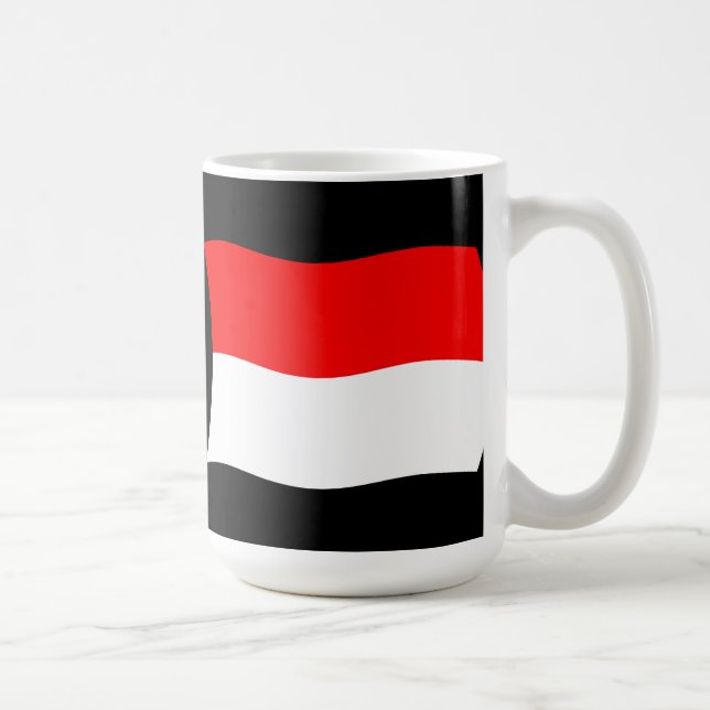 Monaco-Flaggen-Tasse Kaffeetasse (Rechts)