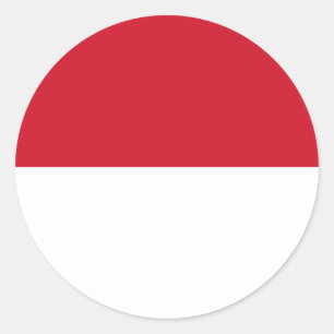 Monaco-Flaggenaufkleber Runder Aufkleber