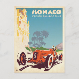 Monaco Französischer Bulldoggen Club Postkarte