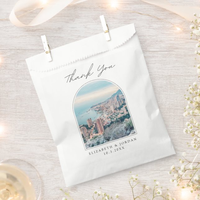 Monaco Gastgeschenk Hochzeit Französische Riviera  Geschenktütchen (Ausgeschnitten)