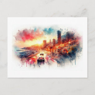 Monaco Grand Prix Sonnenuntergang, Postkarte